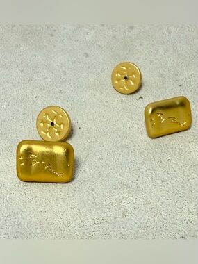 Tory Burch Signature Gold Bar Earrings